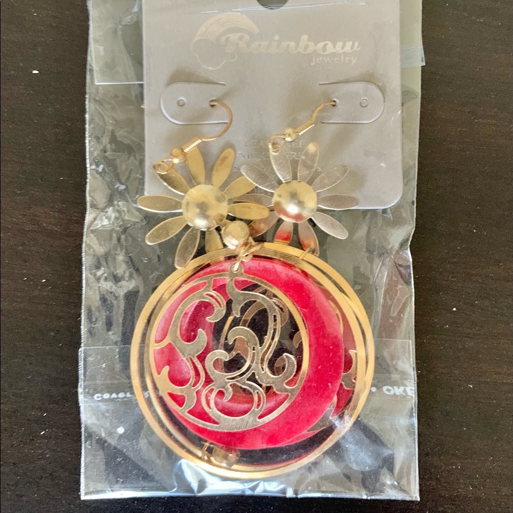 Red & Gold Earrings